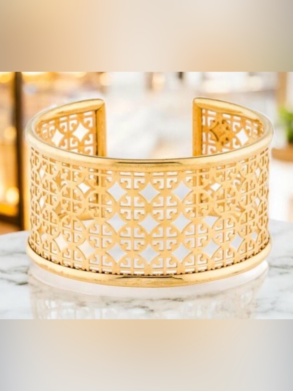 Tory Burch Miller Logo Cuff Bangle Bracelet